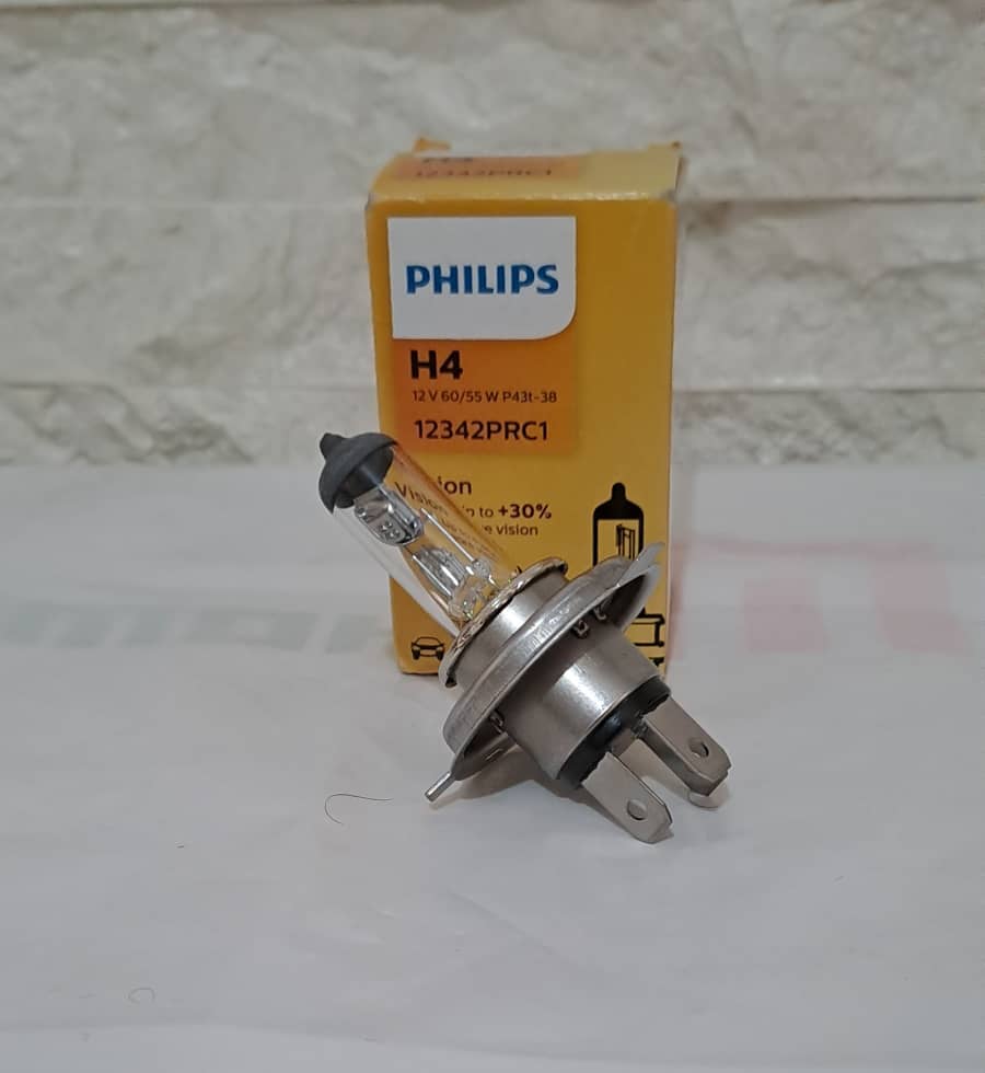 لامپ فیلیپس اورجینال ۵۵وات ویژن پایه H4 ,H3