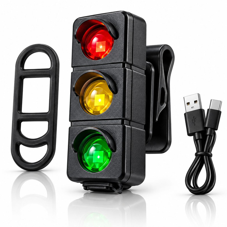 چراغ عقب دوچرخه QIXUN QX-W19 شارژی Type-C سهرنگ