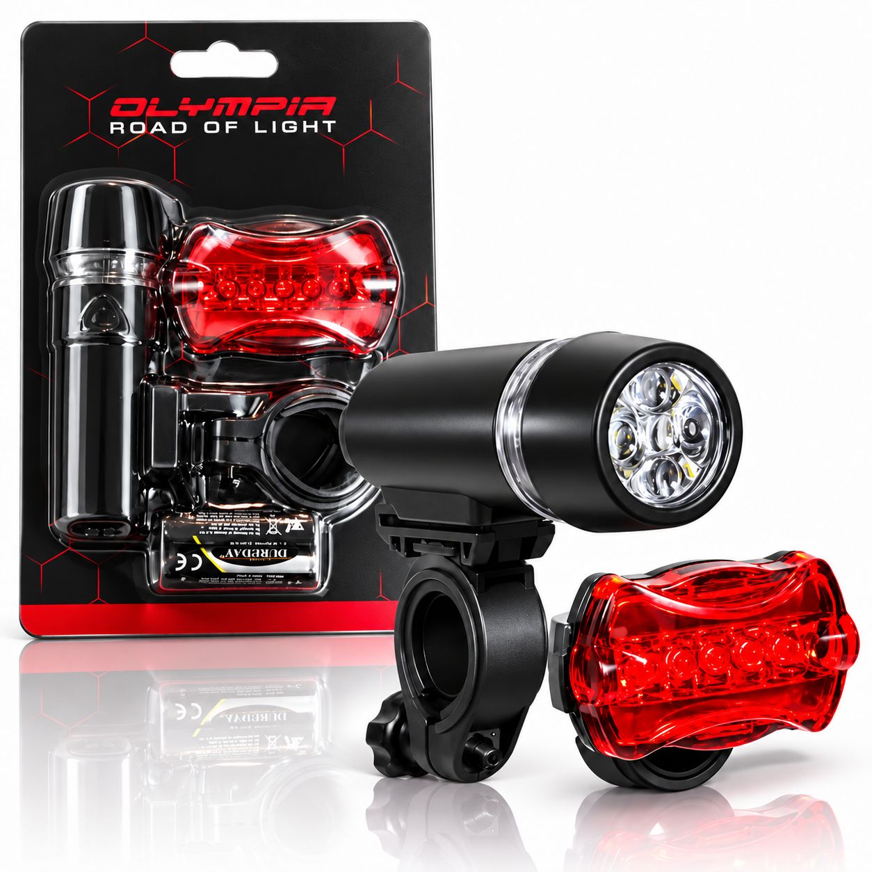 ست چراغ جلو و عقب دوچرخه LED